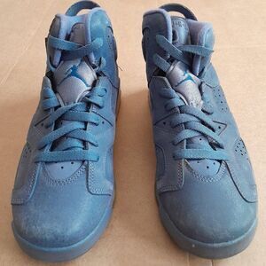 Nike Air Jordan 6 Retro 384665-400 Blue Basketball Sneakers Size 6.5Y Women 8